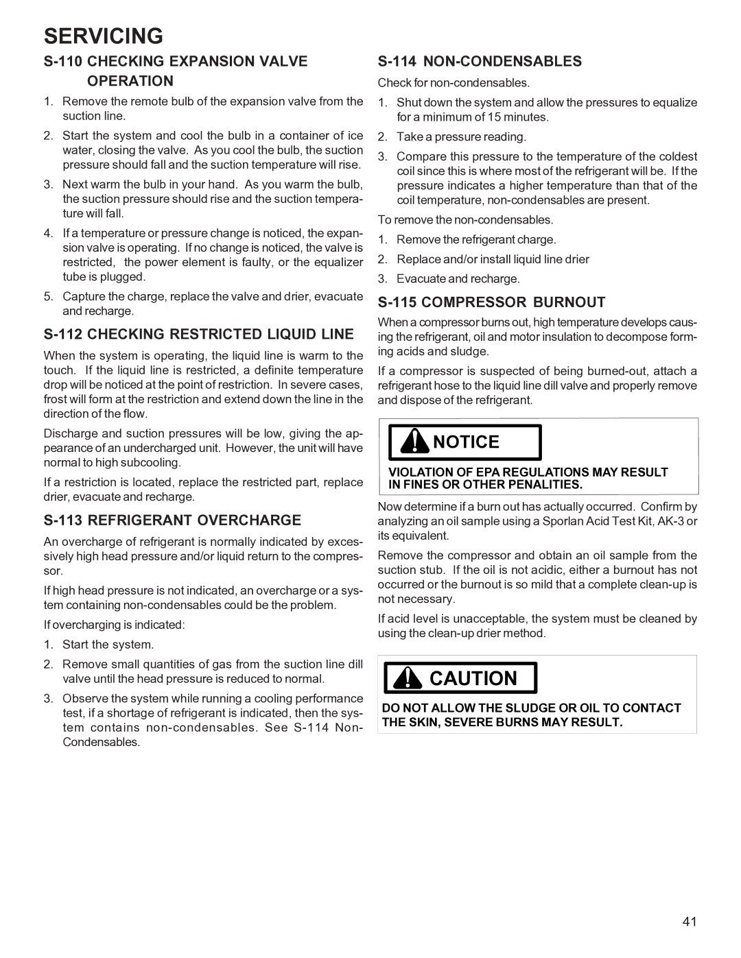 Goodman Mfg R-410A manual Checking Expansion Valve Operation, Checking Restricted Liquid Line, Refrigerant Overcharge 