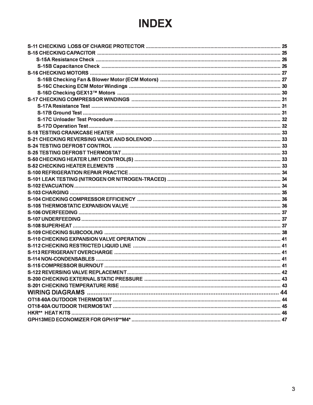 Goodman Mfg R-410A manual Wiring Diagrams, Index 