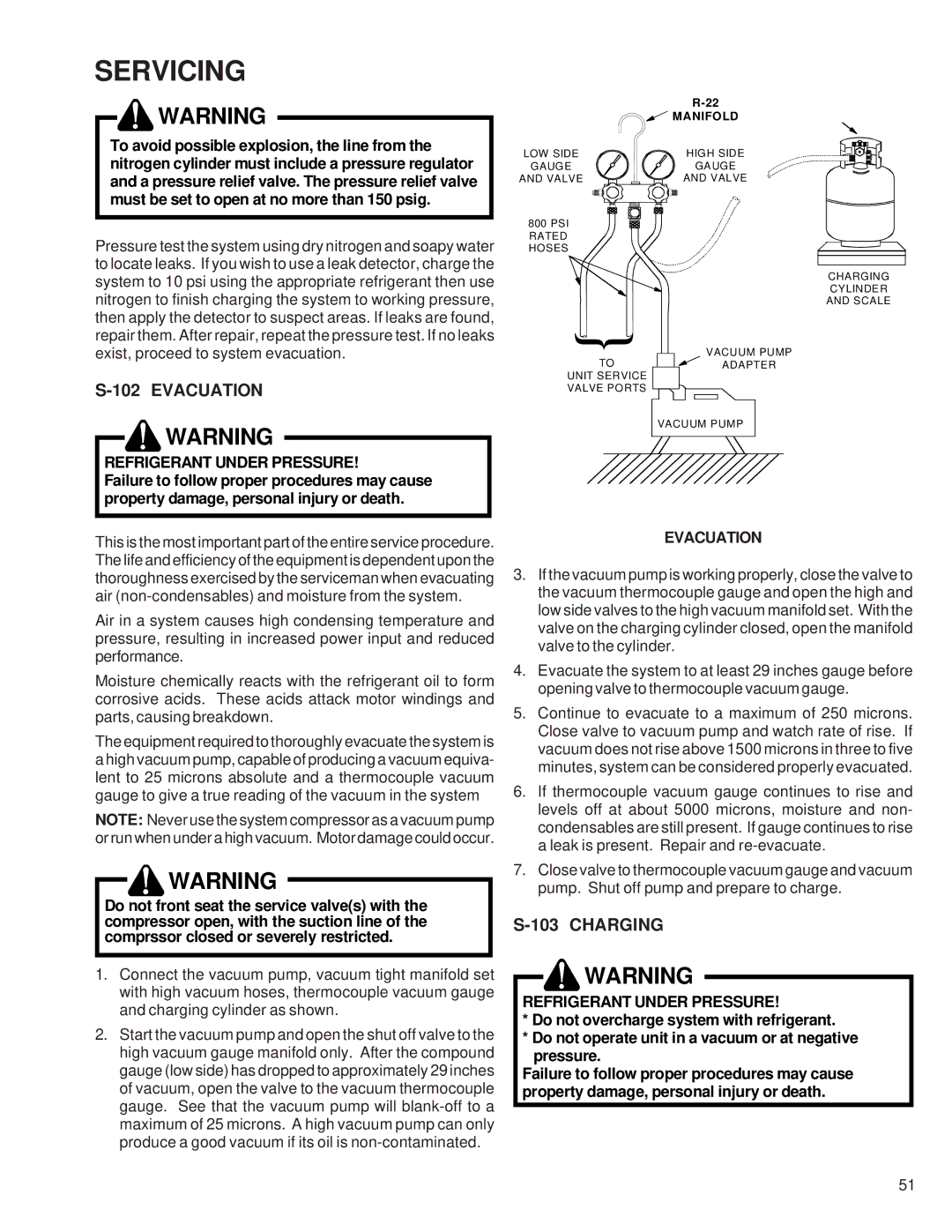 Goodman Mfg RT6100004R13 manual Evacuation, Charging 