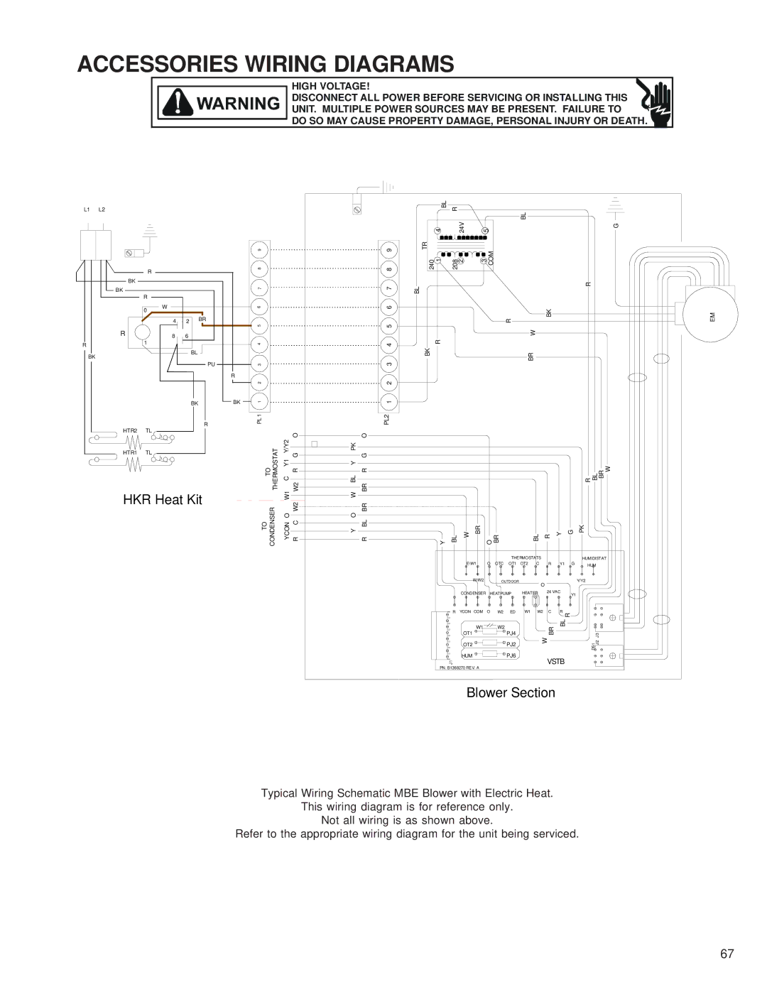 Goodman Mfg RT6100004R13 manual HKR Heat Kit 