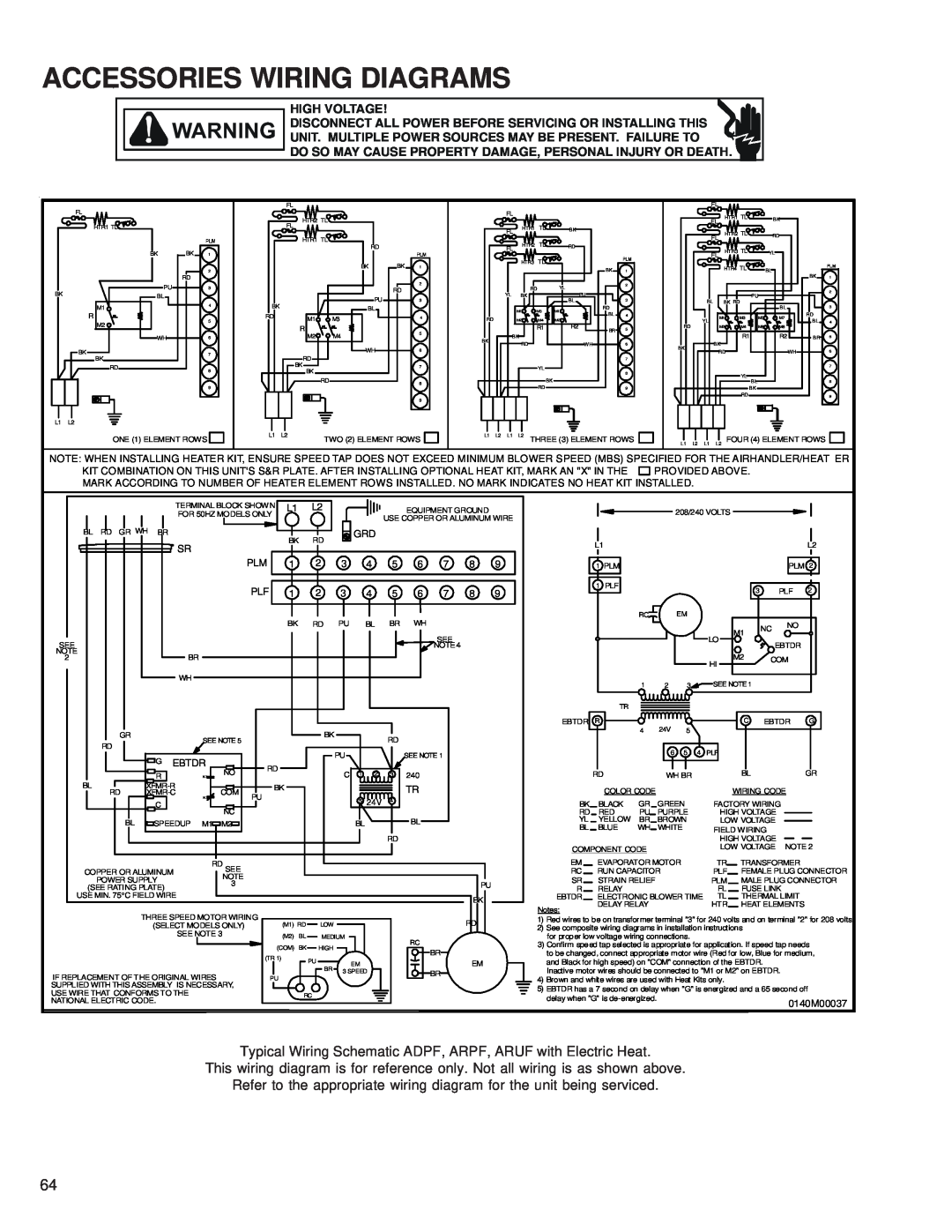 Goodman Mfg RT6100004R13 manual Accessories Wiring Diagrams, Ebtdr 