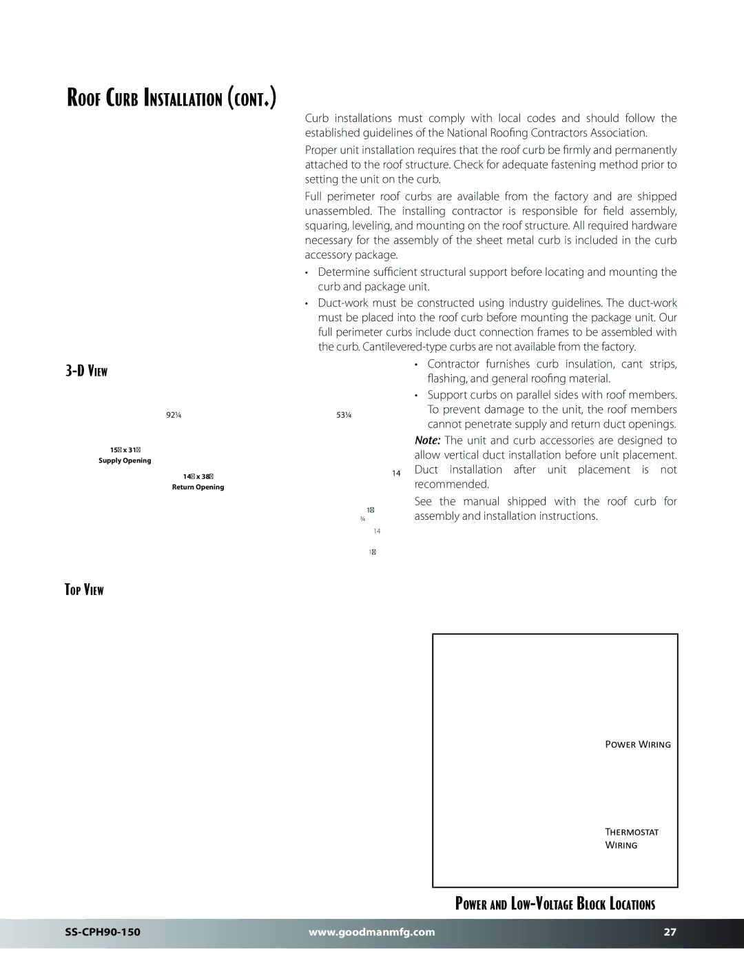 Goodman Mfg SS-CPH90-150 dimensions View 