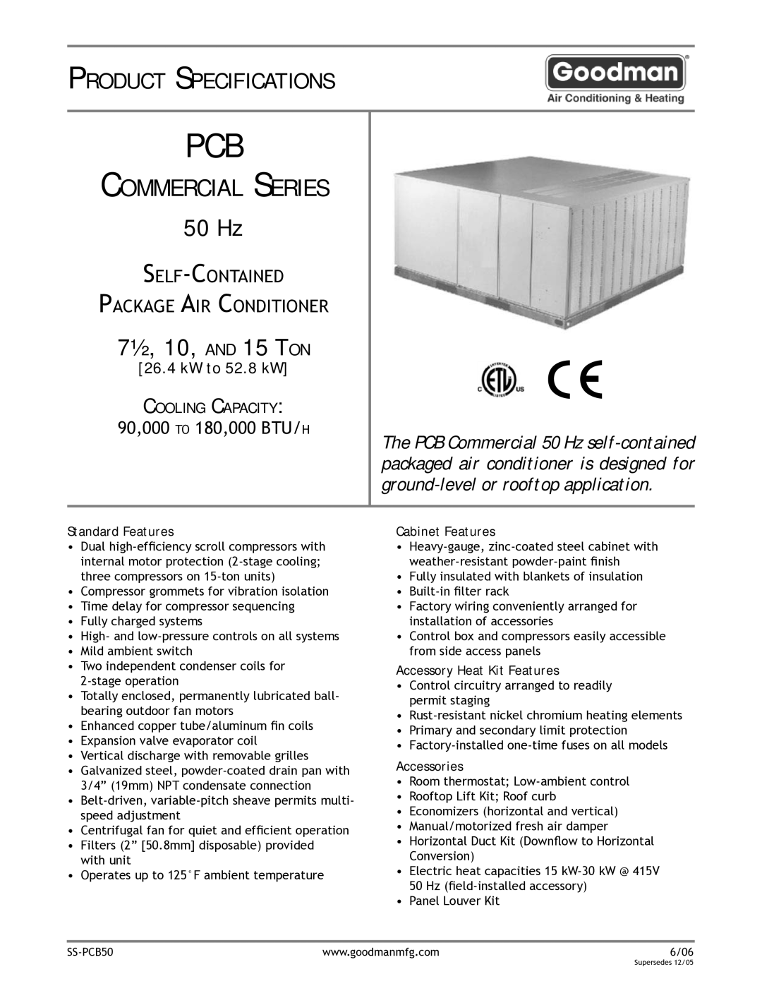 Goodman Mfg SS-PCB50 specifications Pcb 