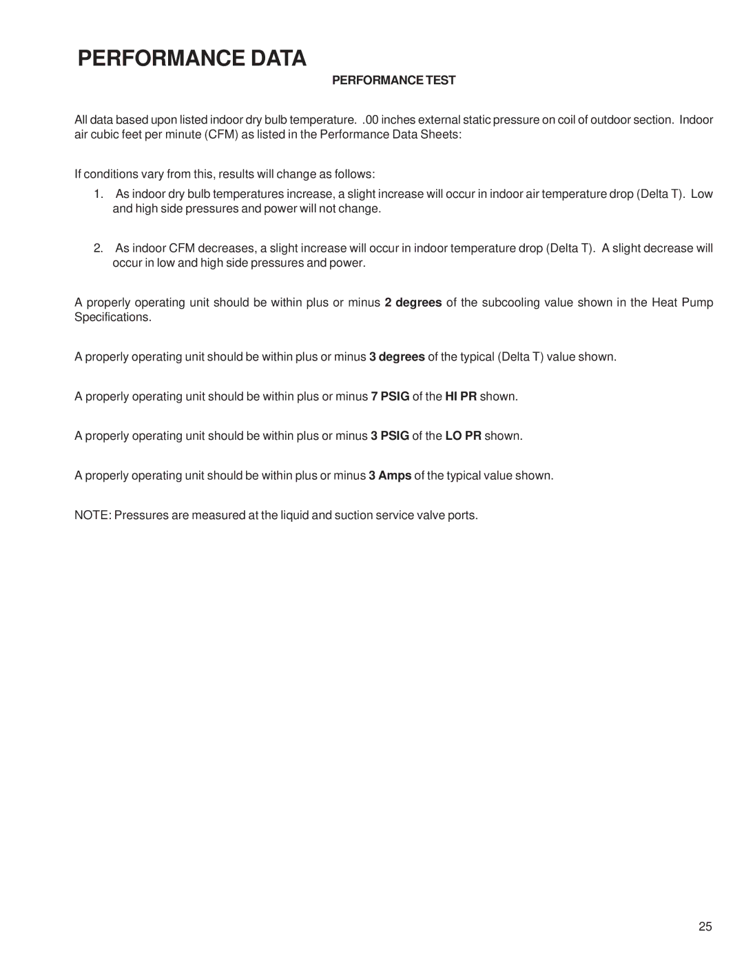 Goodman Mfg SSZ140181A service manual Performance Test 