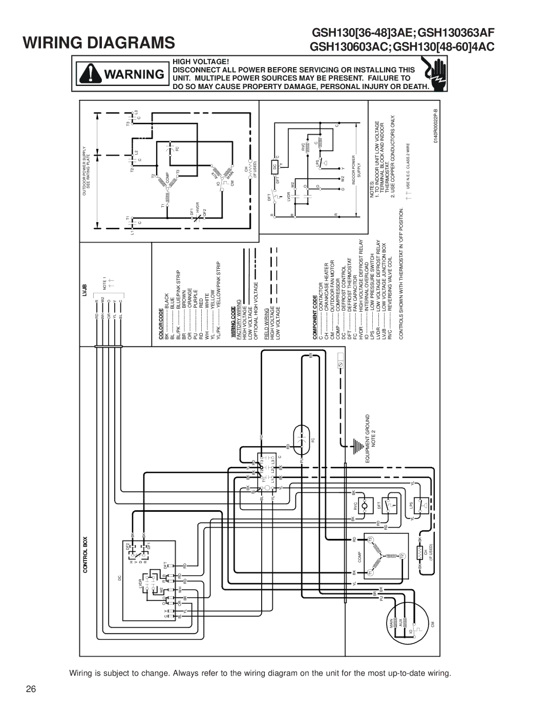 Goodmans RT6212008x5, GSH 13 SEER - 3 Phase Split System Heat Pump service manual GSH130363AF GSH13048-604AC 