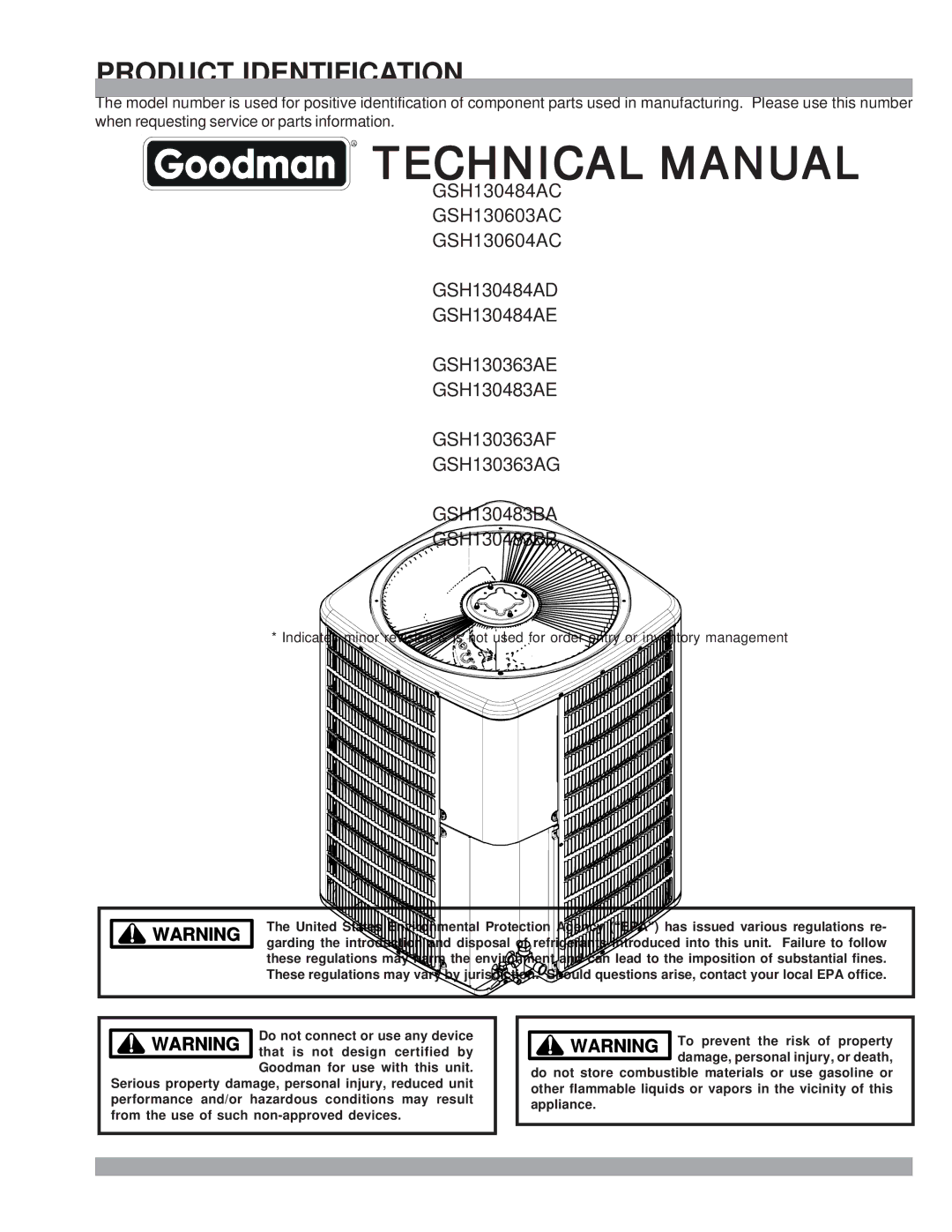 Goodmans GSH 13 SEER - 3 Phase Split System Heat Pump, RT6212008x5 service manual GSH130484AC 