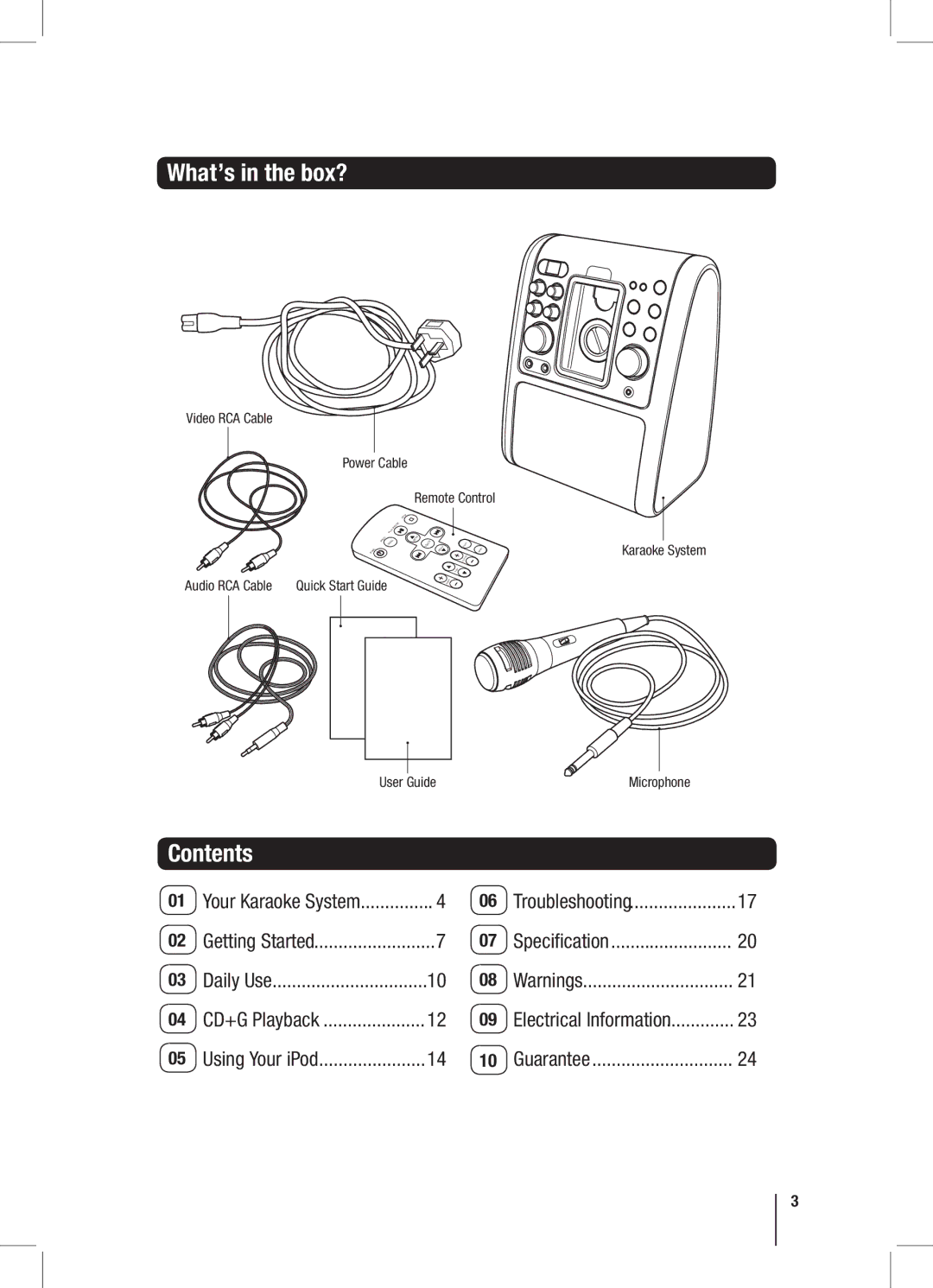 Goodmans XB7CDGIP manual What’s in the box?, Contents 