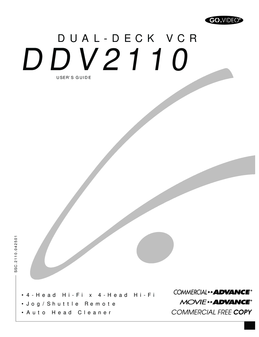 GoVideo DDV 2110 manual V 2 1 1 