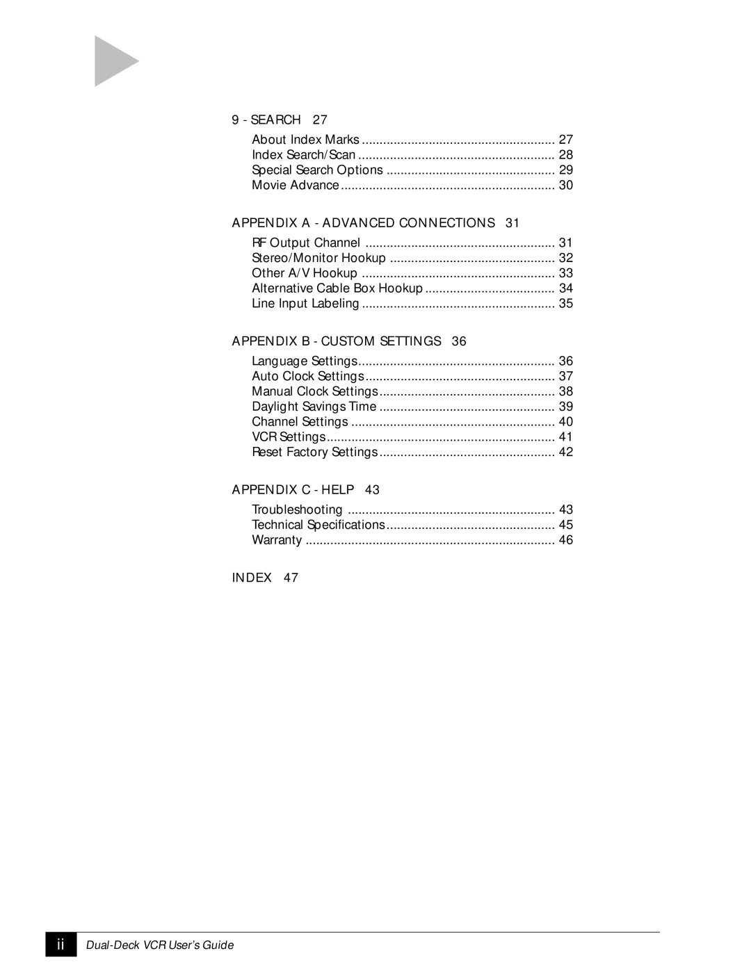 GoVideo DDV 2110 manual Appendix C Help 