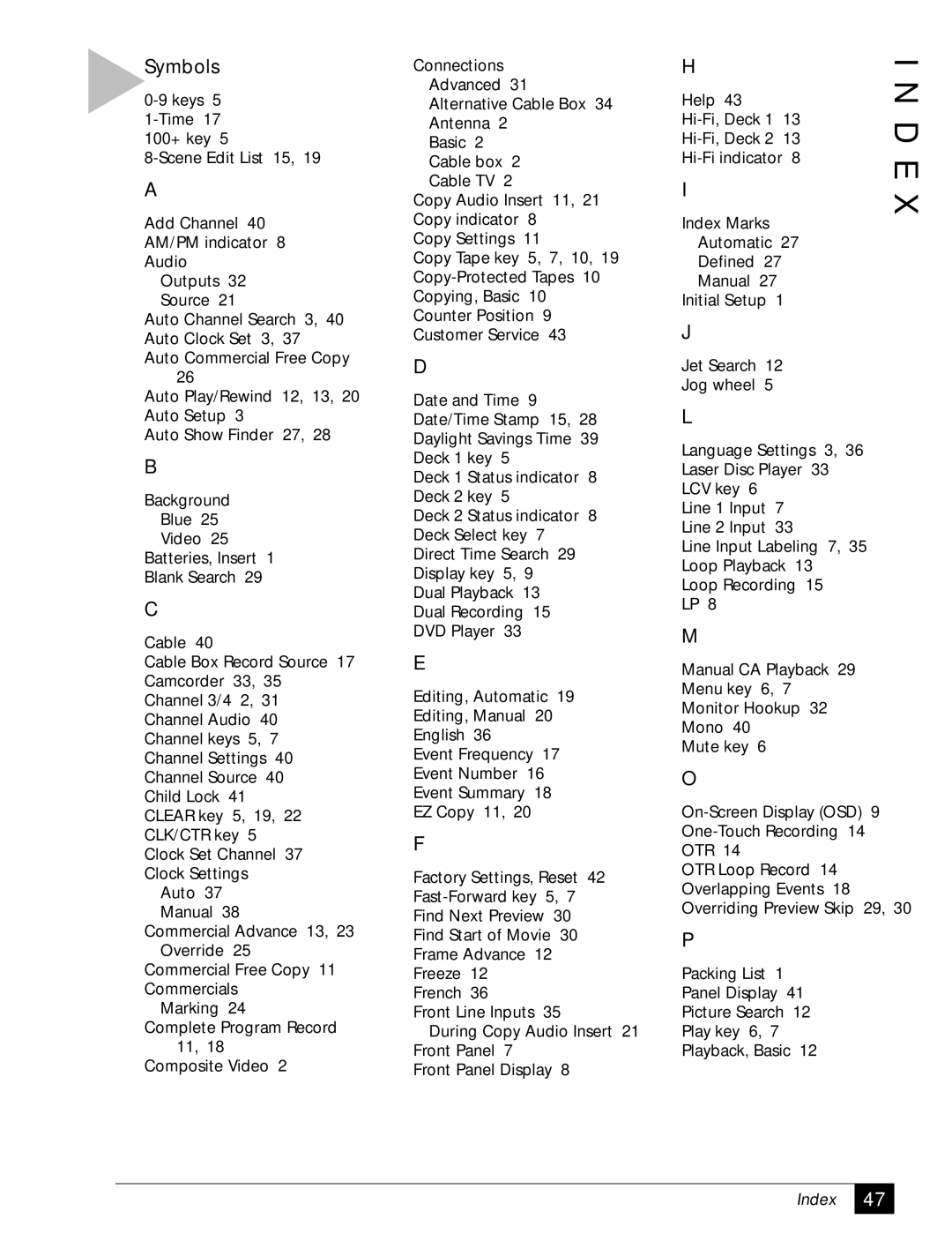 GoVideo DDV 2110 manual Symbols 