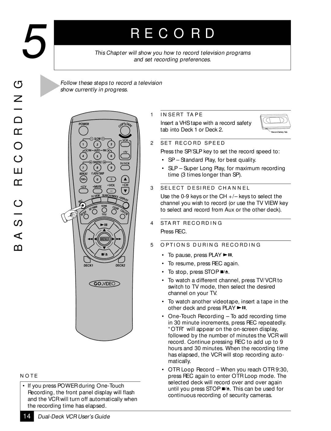 GoVideo DDV2001 manual C O R D 