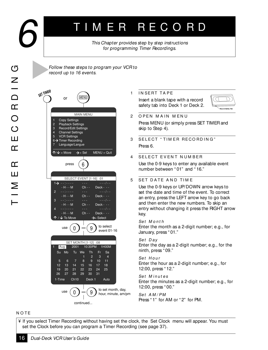 GoVideo DDV2001 manual M E R R E C O R D I N G 