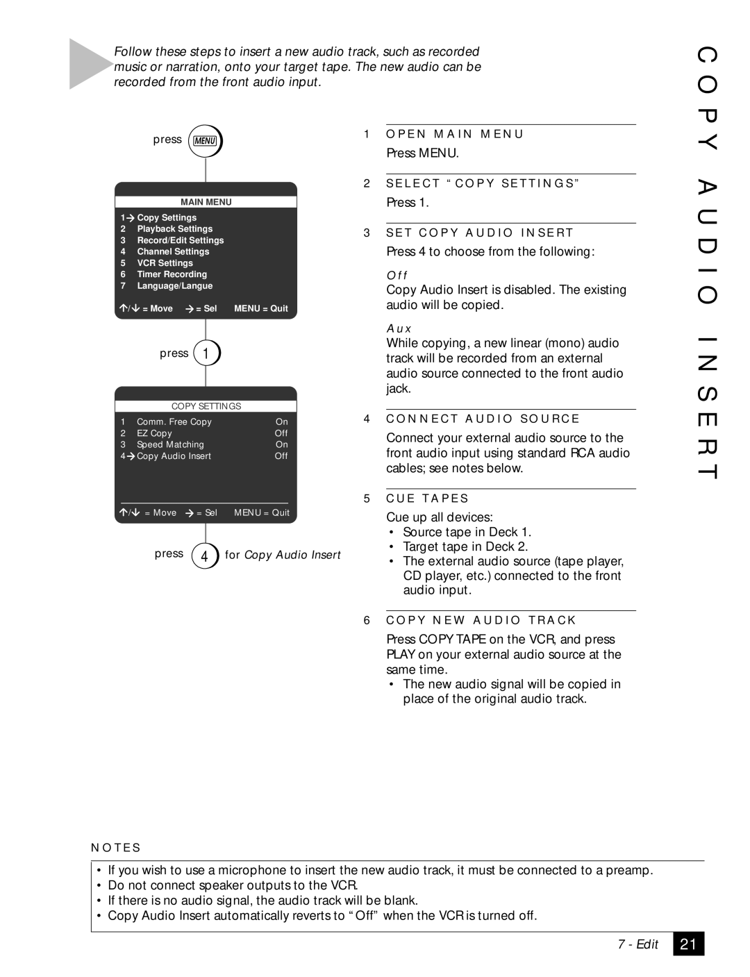 GoVideo DDV2001 manual U D I O I N S E R T 