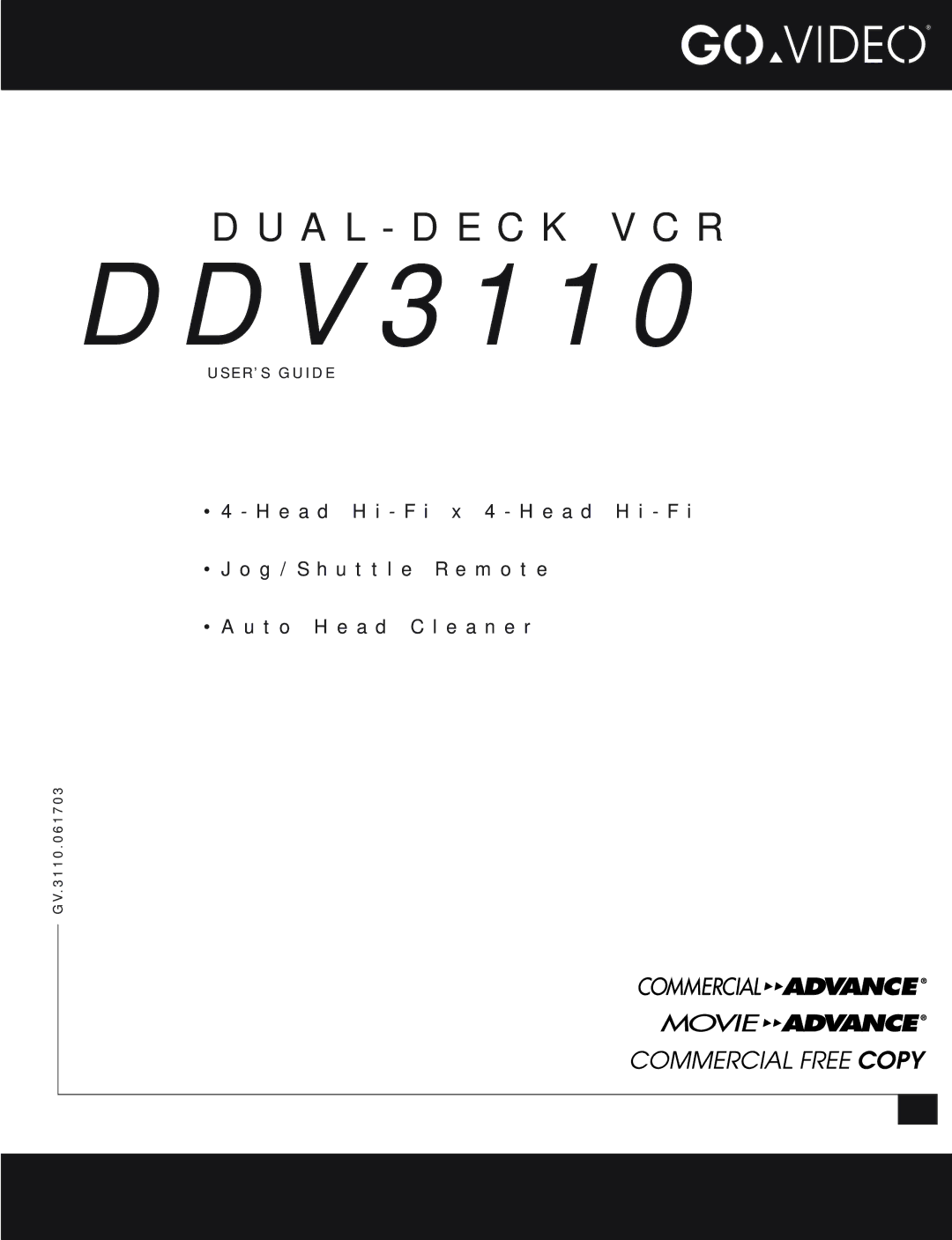 GoVideo DDV3110 manual V 3 1 1 