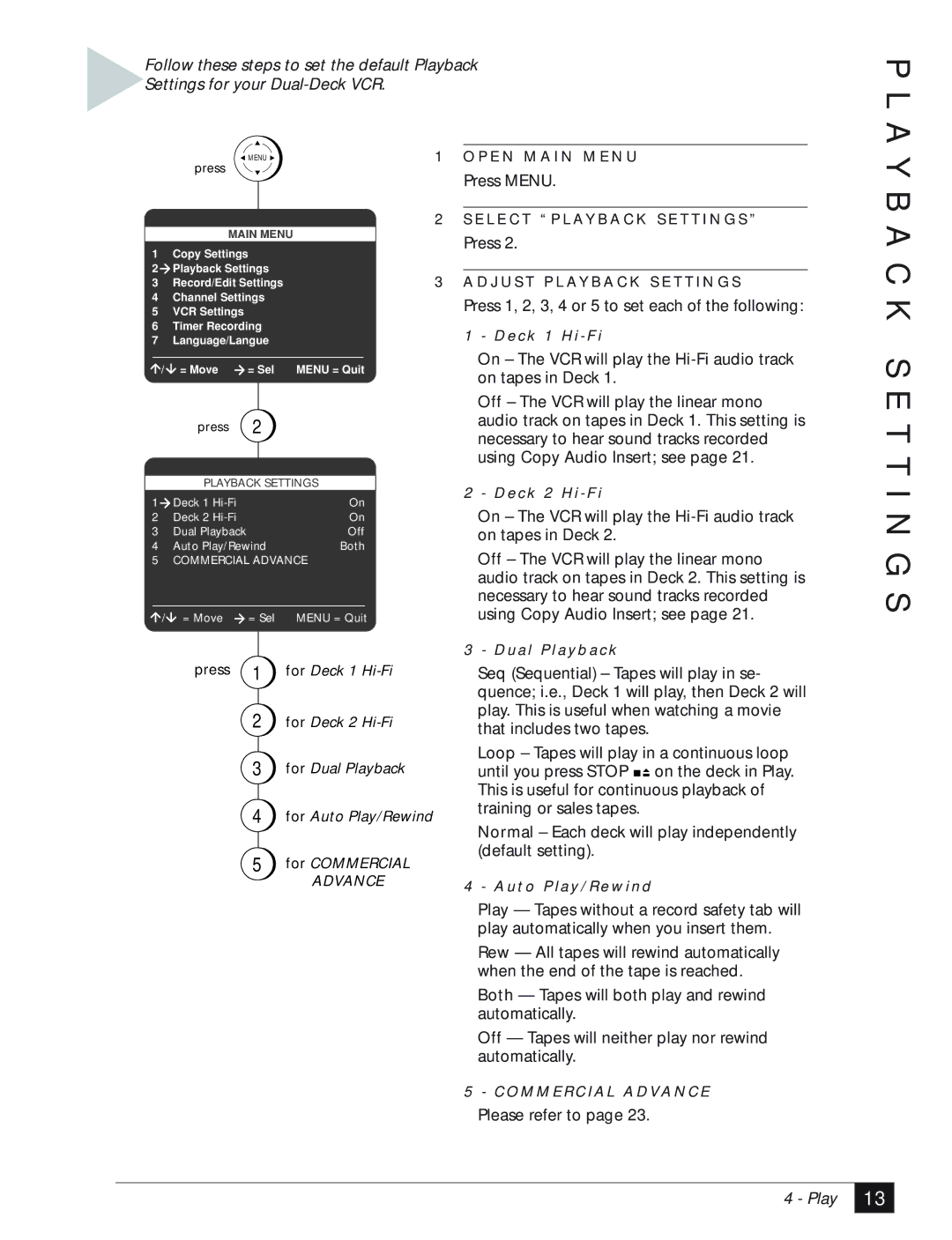 GoVideo DDV3110 manual A C K S E T T, G S 