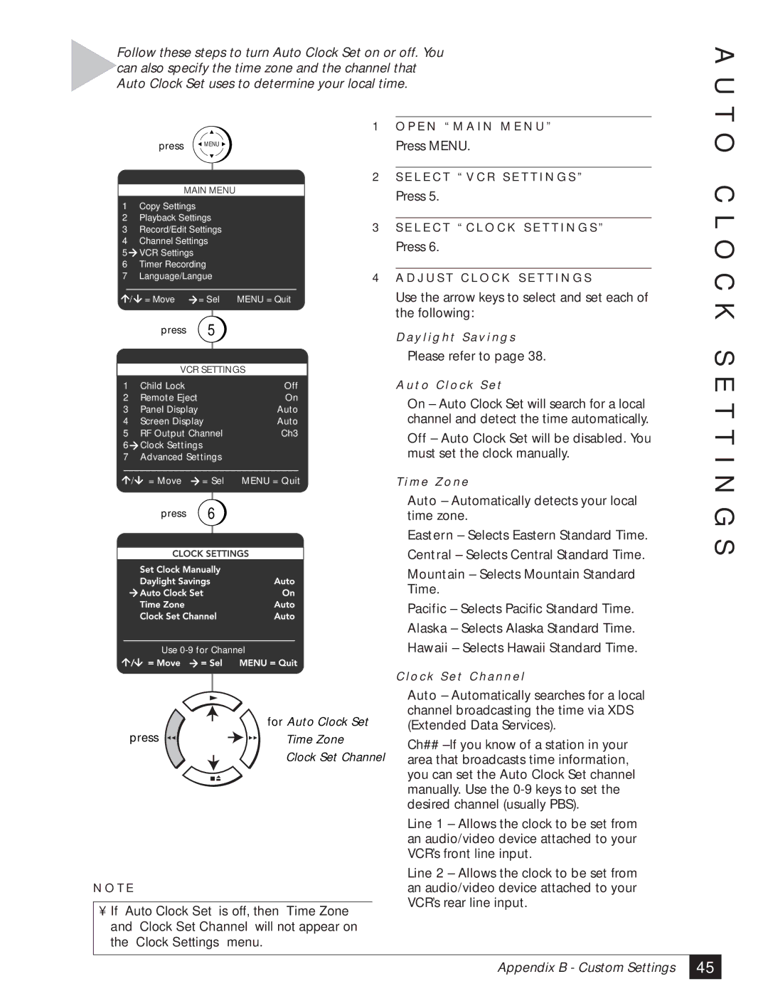 GoVideo DDV3120 manual T O O C K, T I N G S 