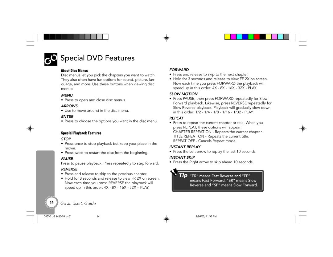 GoVideo DJ530 manual Special DVD Features, About Disc Menus, Special Playback Features 