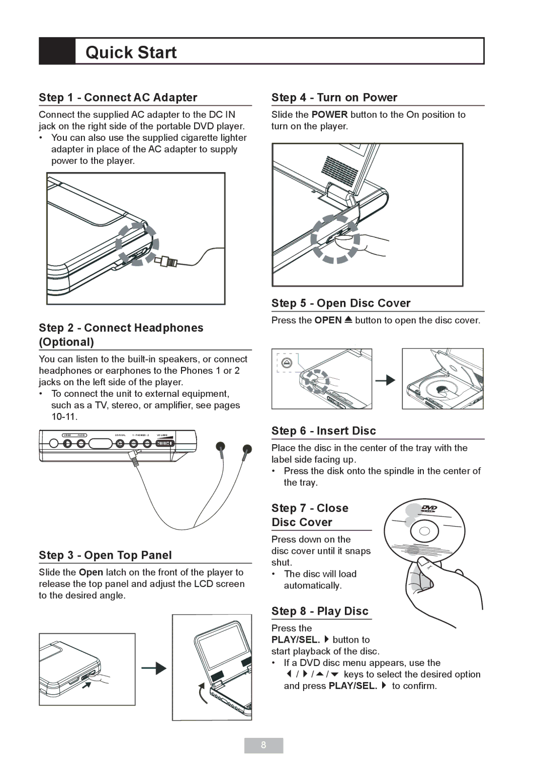 GoVideo DP 5050 manual Quick Start 