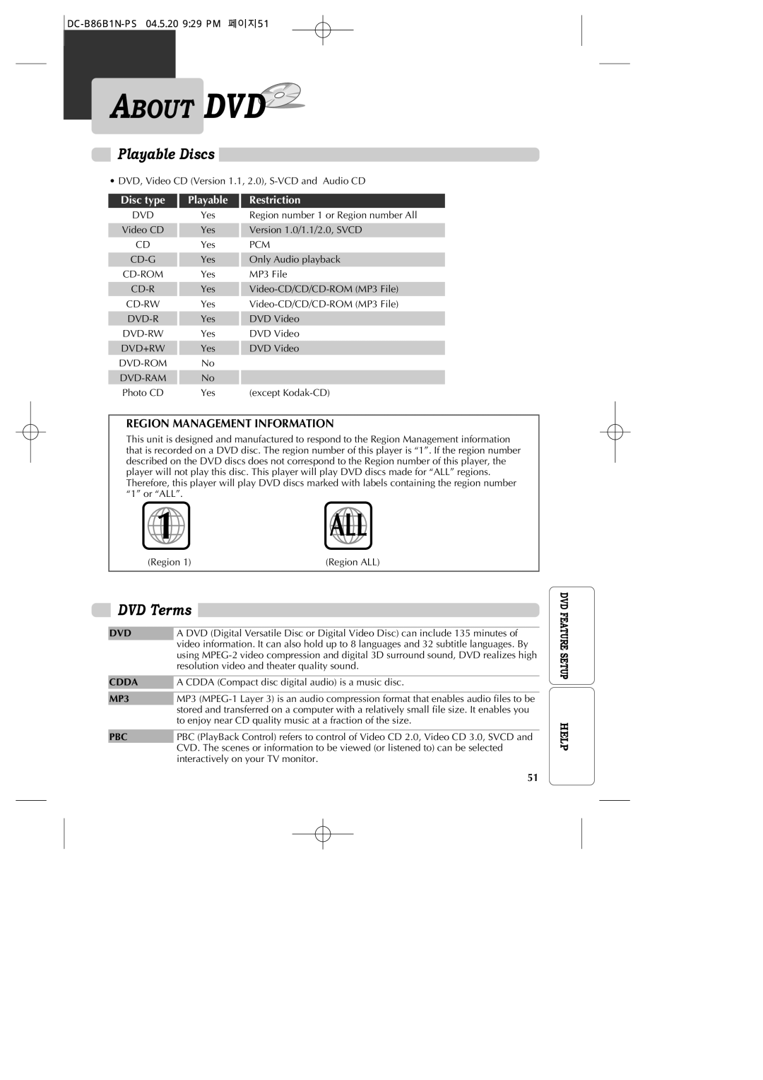 GoVideo DV1030 manual About DVD, Playable Discs, DVD Terms 