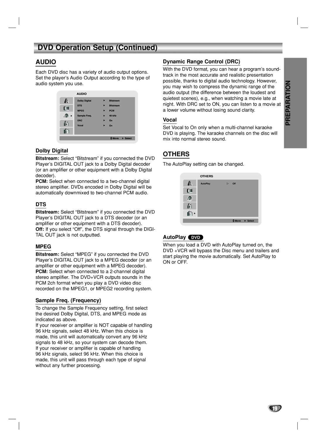 GoVideo DV1140 user manual Audio, Others 