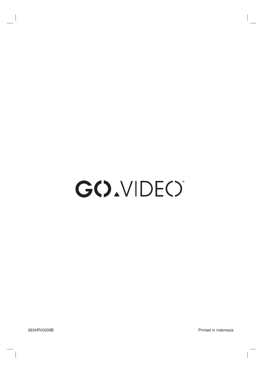 GoVideo DV2140 manual 3834RV0009B 