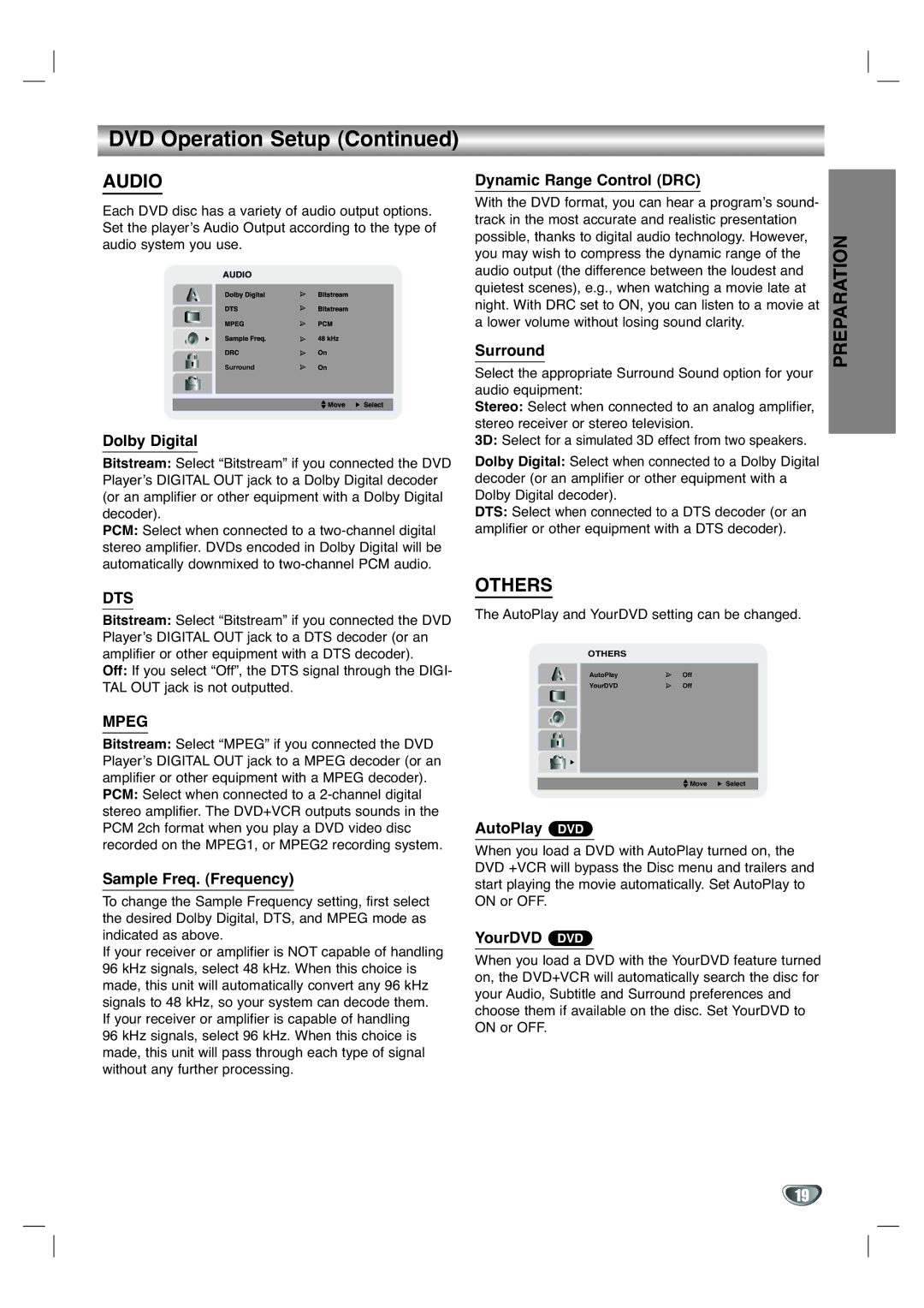 GoVideo DV3140 manual Audio, Others 