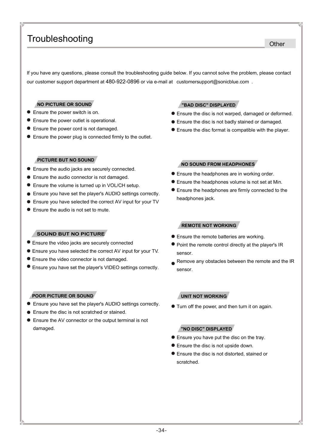 GoVideo DVP745 user manual Troubleshooting 