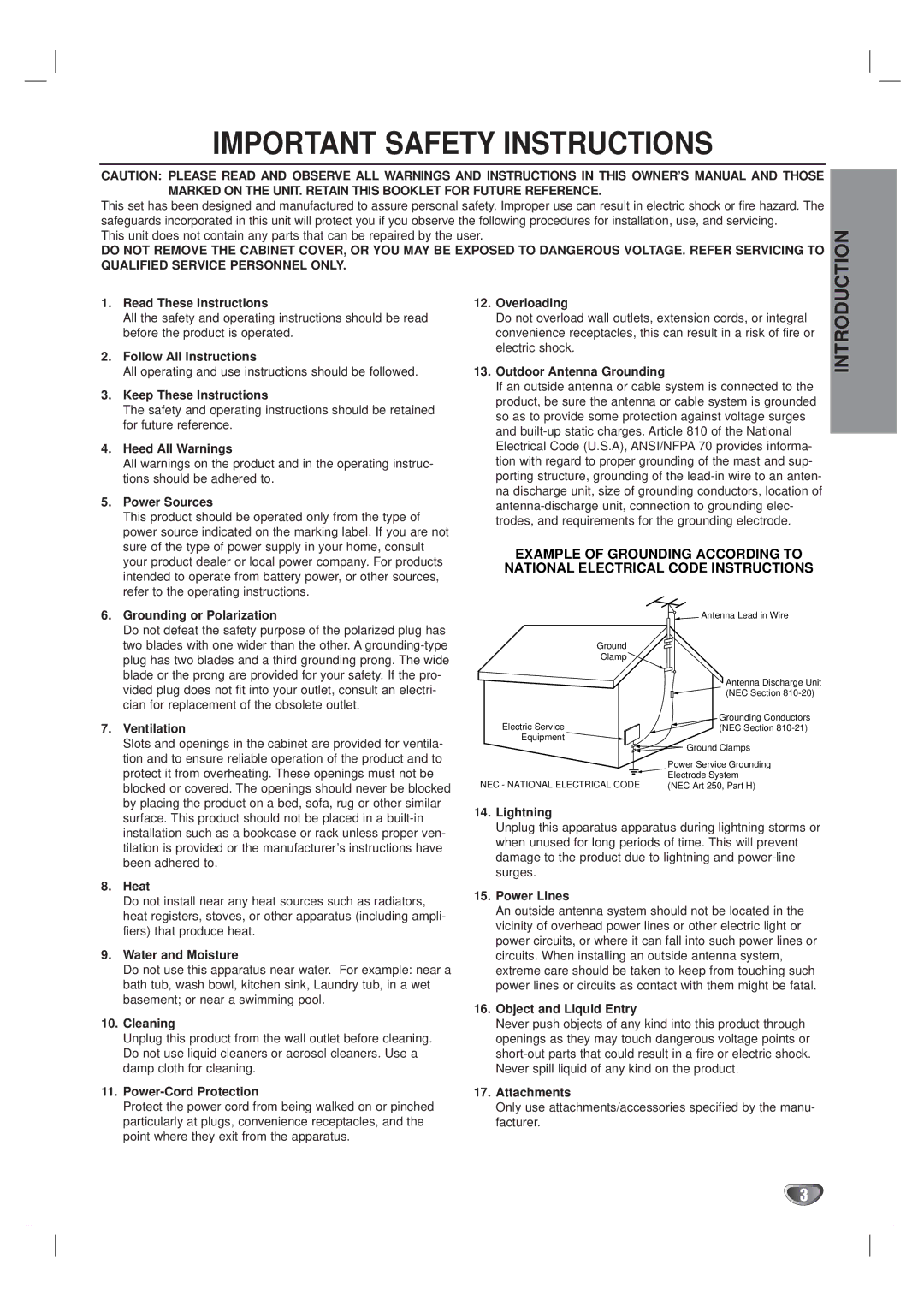 GoVideo DVR 4200 Read These Instructions, Follow All Instructions, Keep These Instructions, Heed All Warnings, Ventilation 