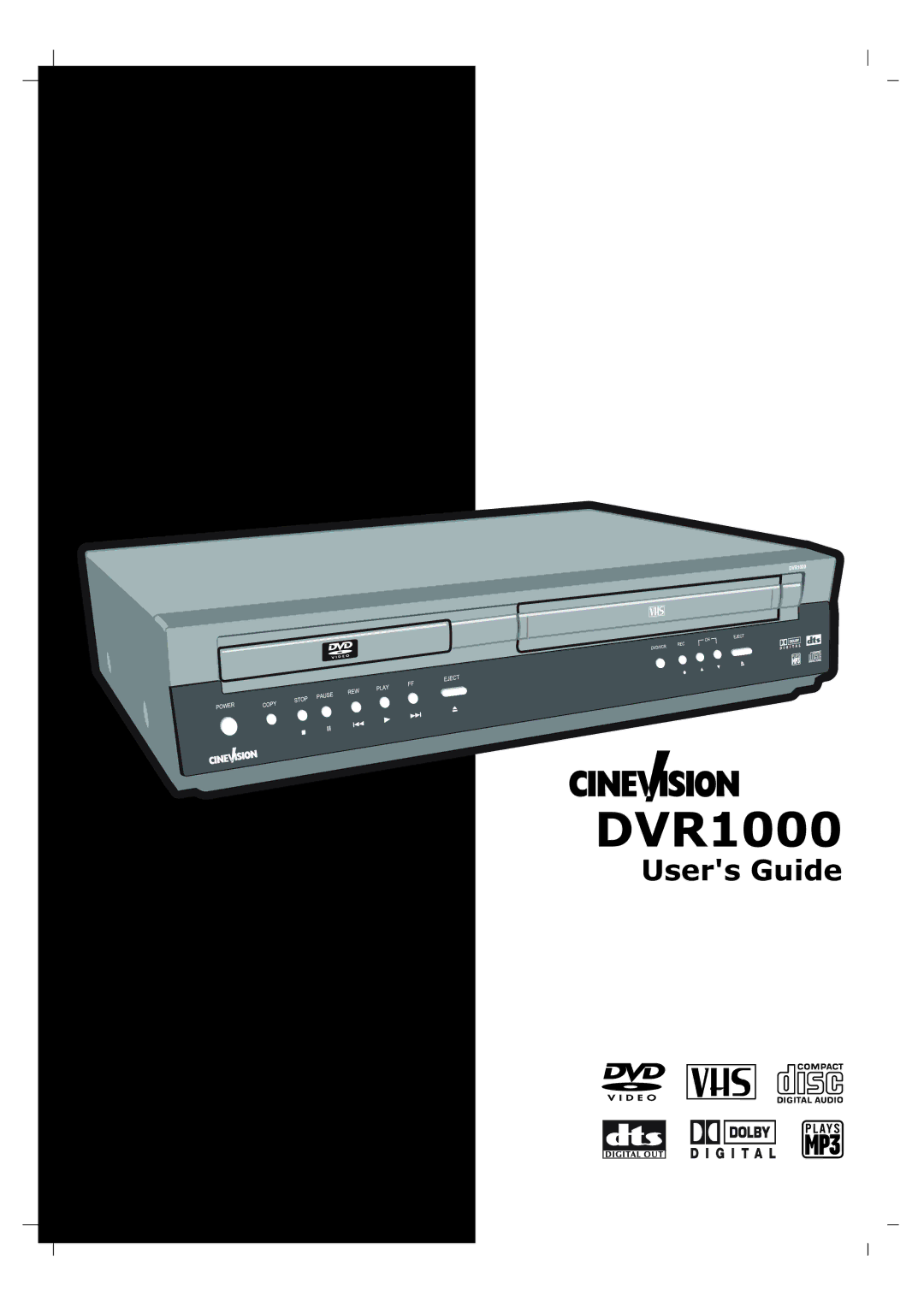 GoVideo DVR1000 manual 