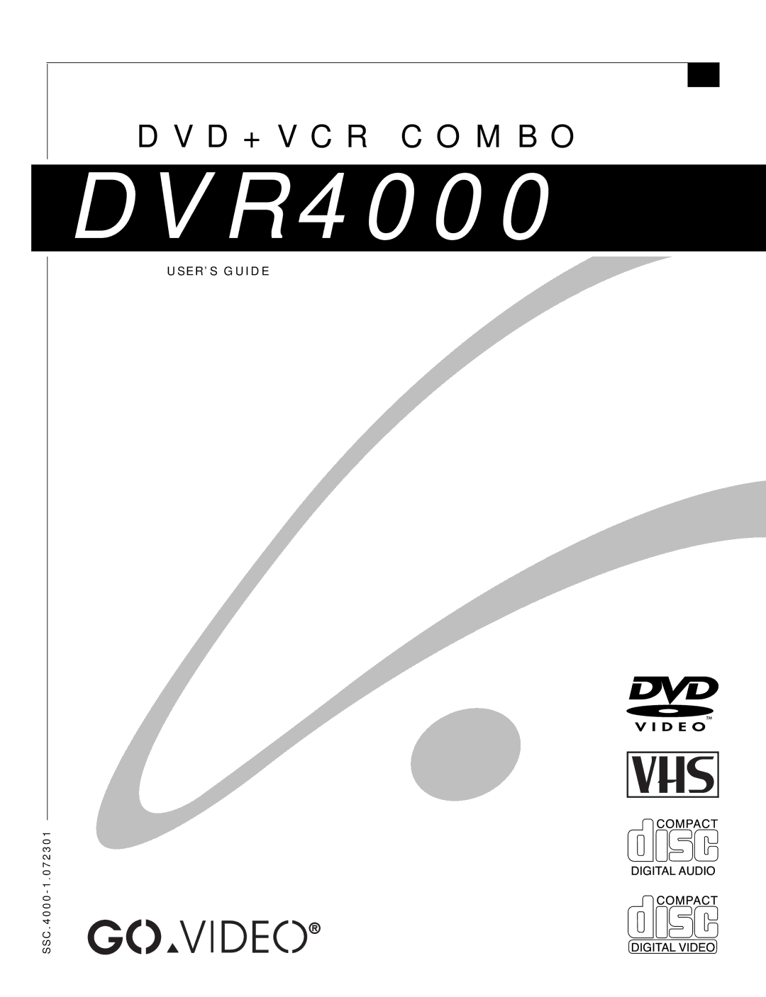 GoVideo DVR4000 manual DV R 4 0 0 