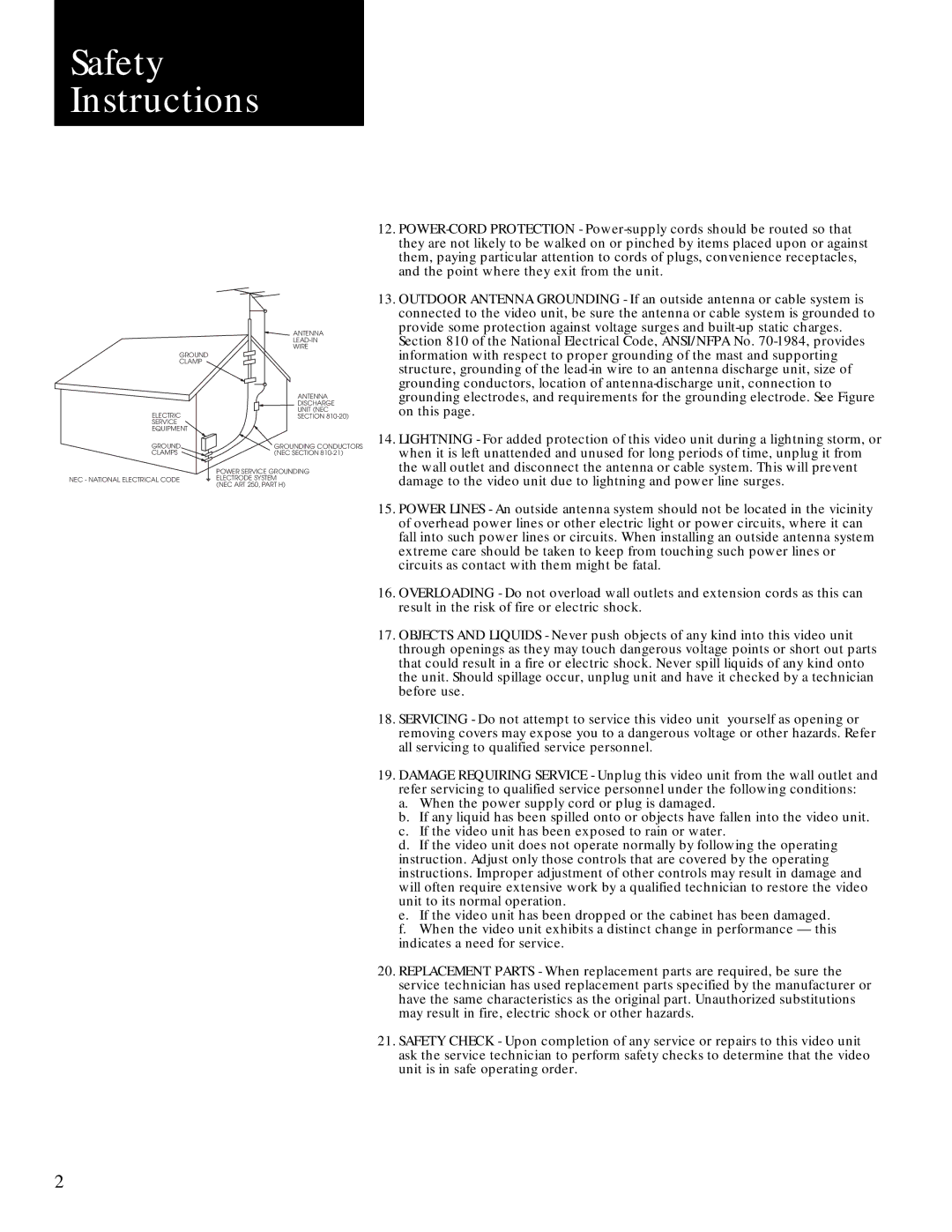 GoVideo GV2020 manual Clamps 