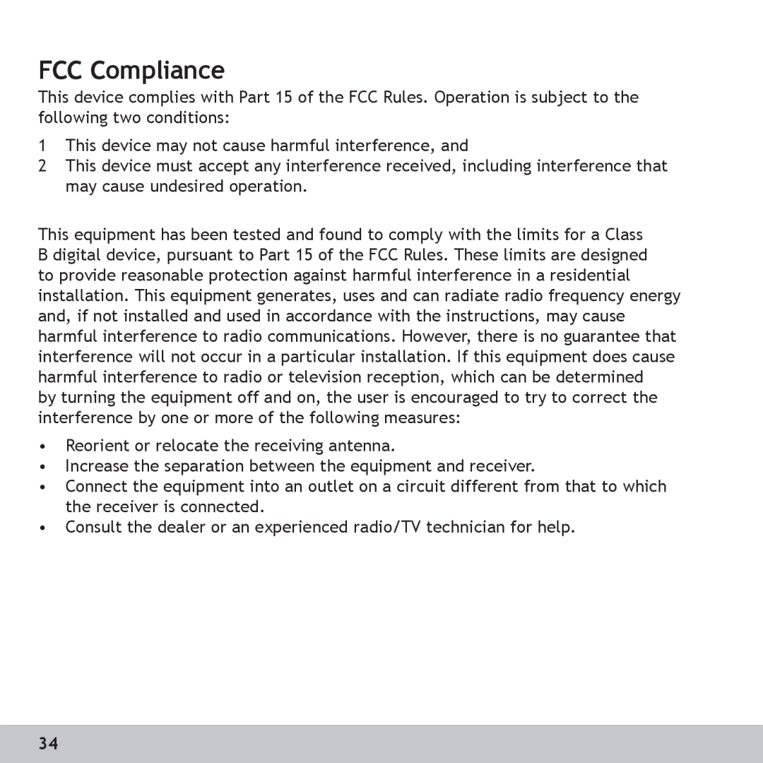 GoVideo RX256, RX128 manual FCC Compliance 