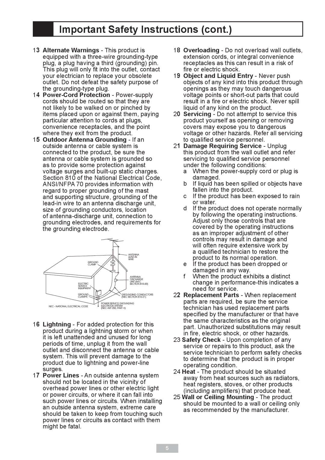 GoVideo VR2940 manual Important Safety Instructions 