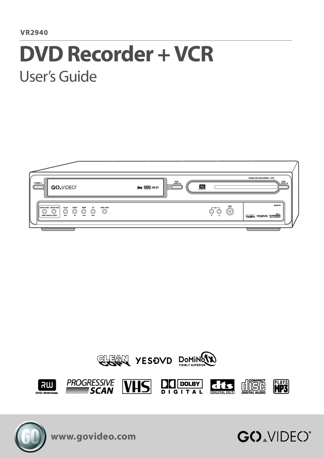 GoVideo VR2940 manual 