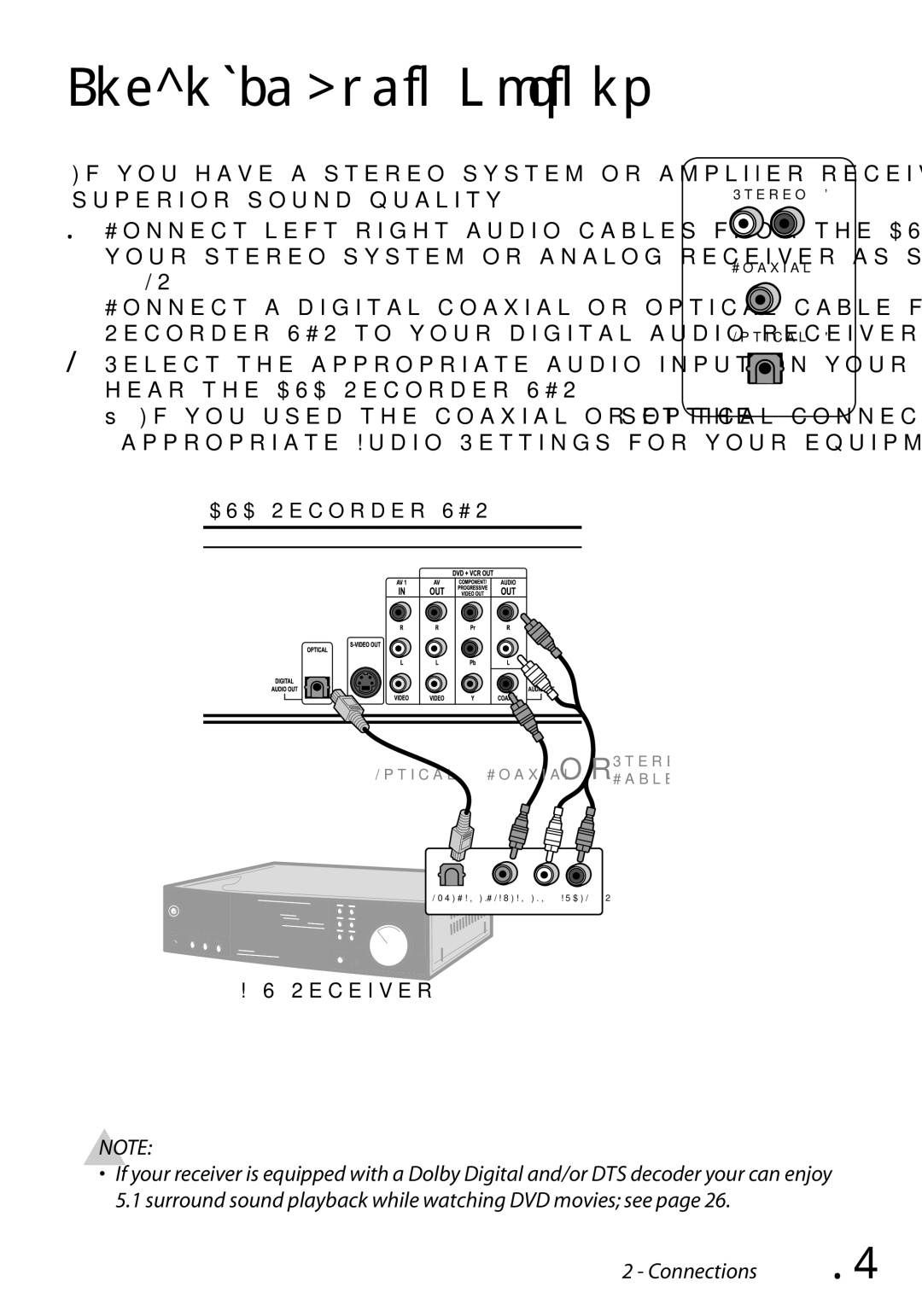 GoVideo VR3845 manual Enhanced Audio Options 