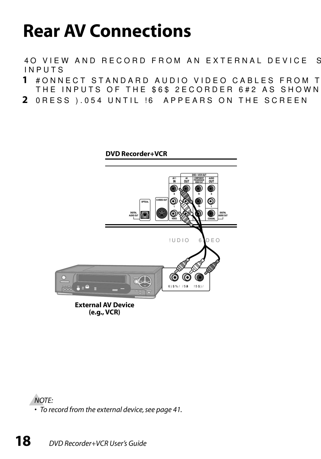 GoVideo VR3845 manual Rear AV Connections 