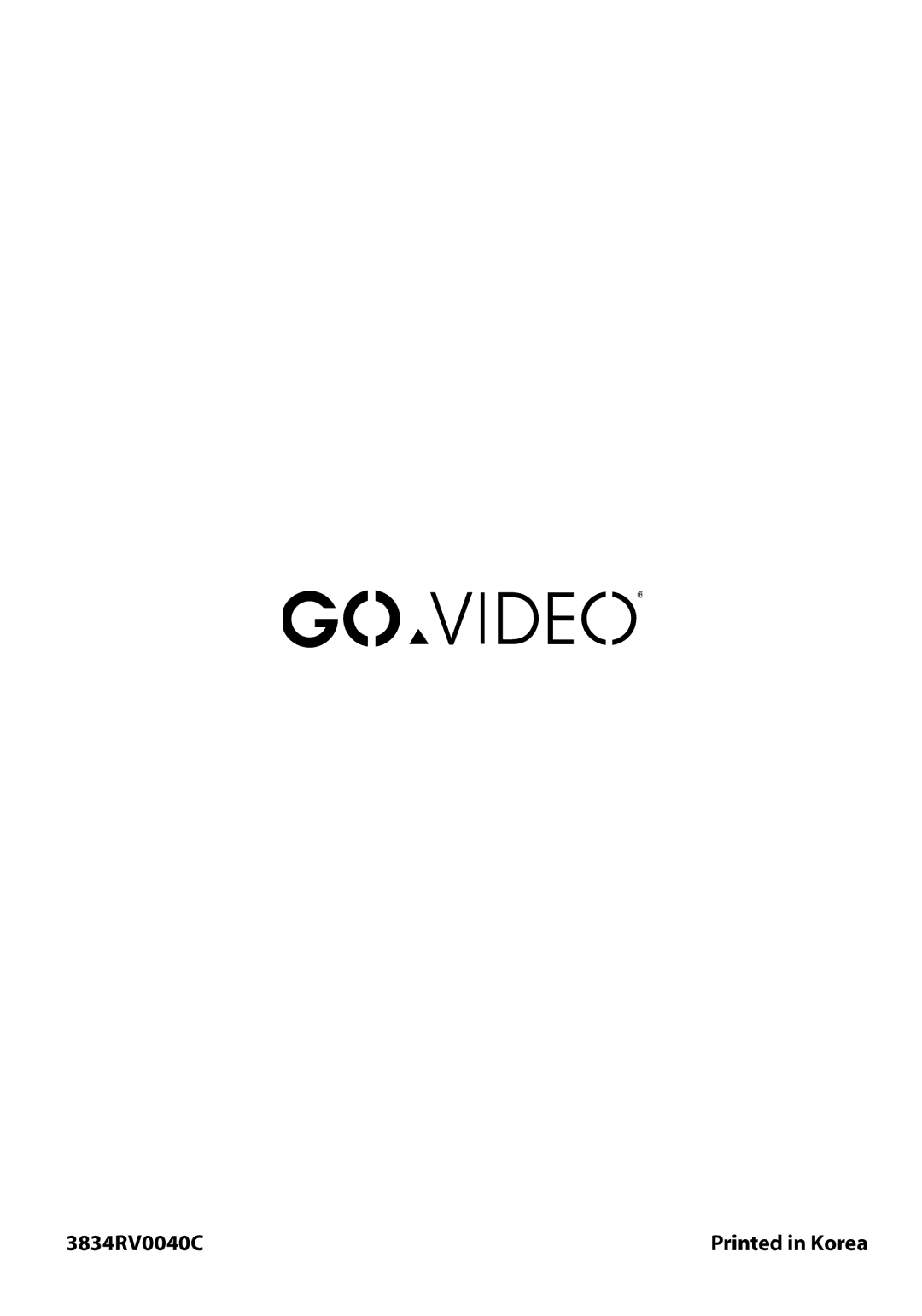 GoVideo VR3845 manual 3834RV0040C 