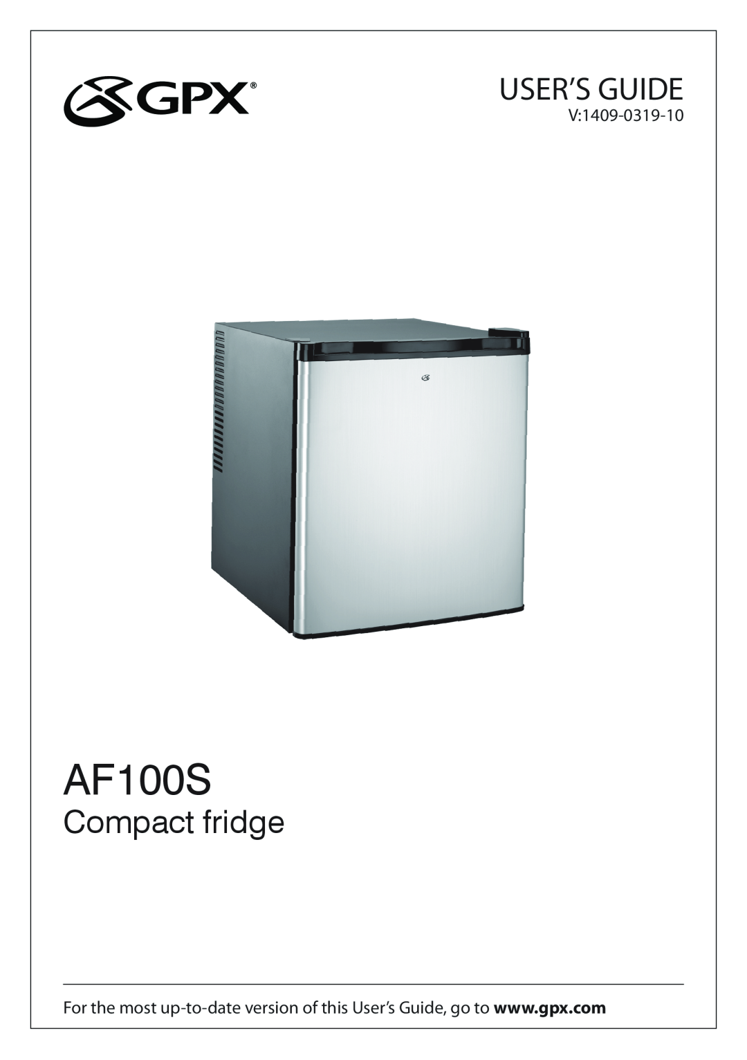 GPX AF100S, 1409-0319-10 manual User’S Guide, Compact fridge 