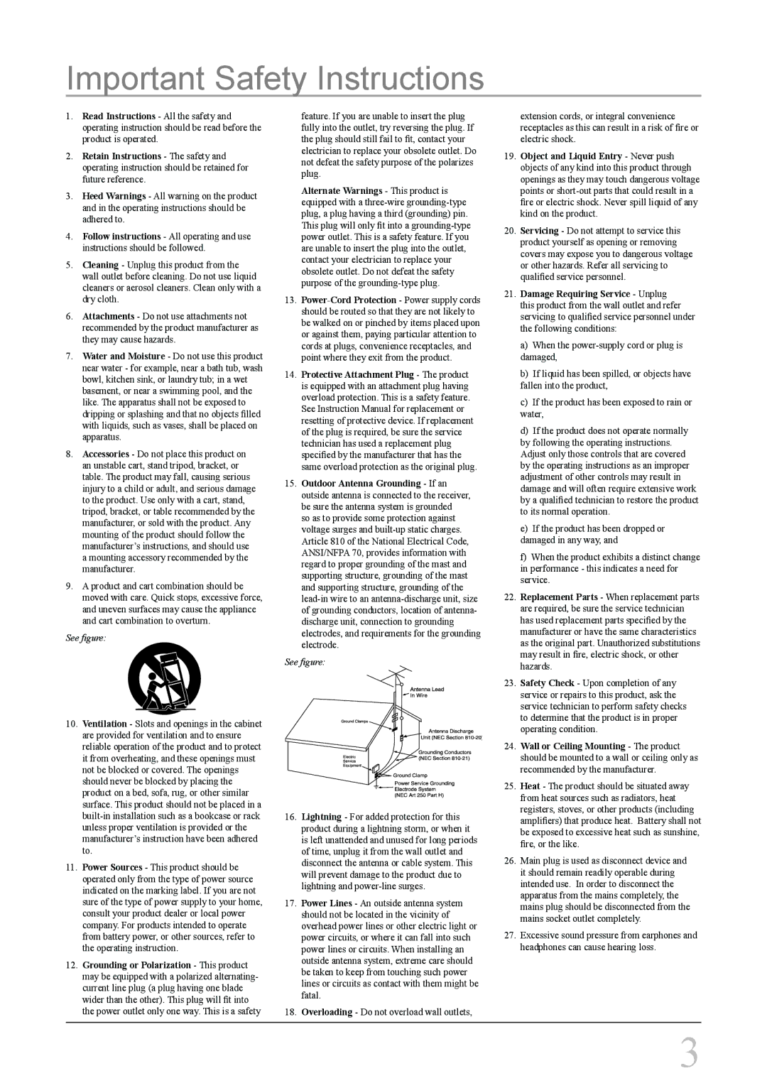 GPX BC118B, BC118W important safety instructions Important Safety Instructions 