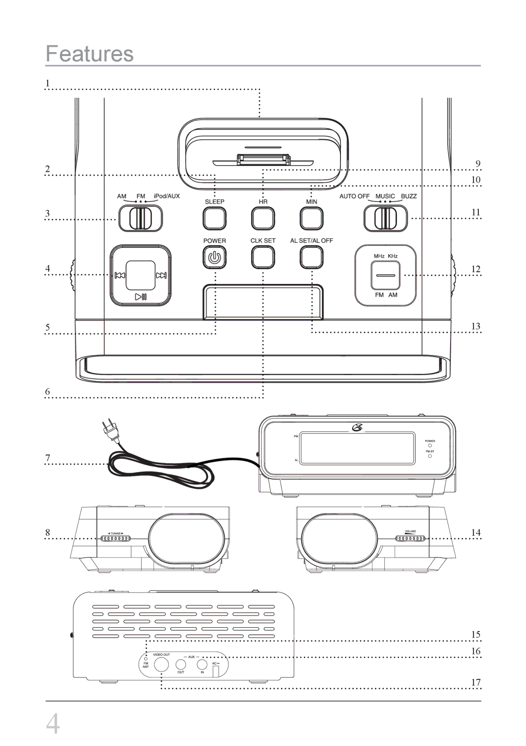 GPX CI188B instruction manual Features 