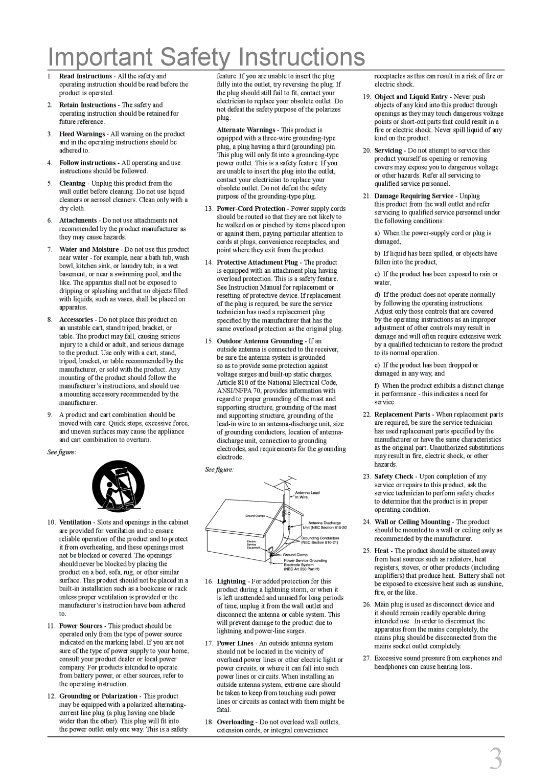 GPX HC208B instruction manual Important Safety Instructions 