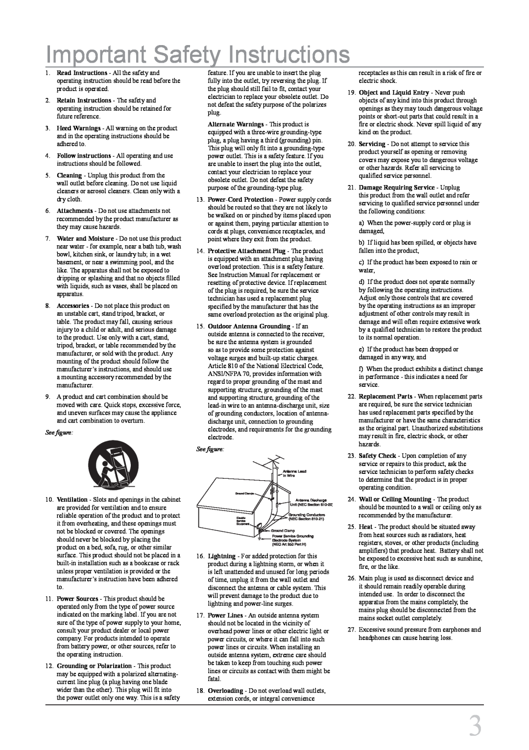GPX HC208B instruction manual Important Safety Instructions, See figure 