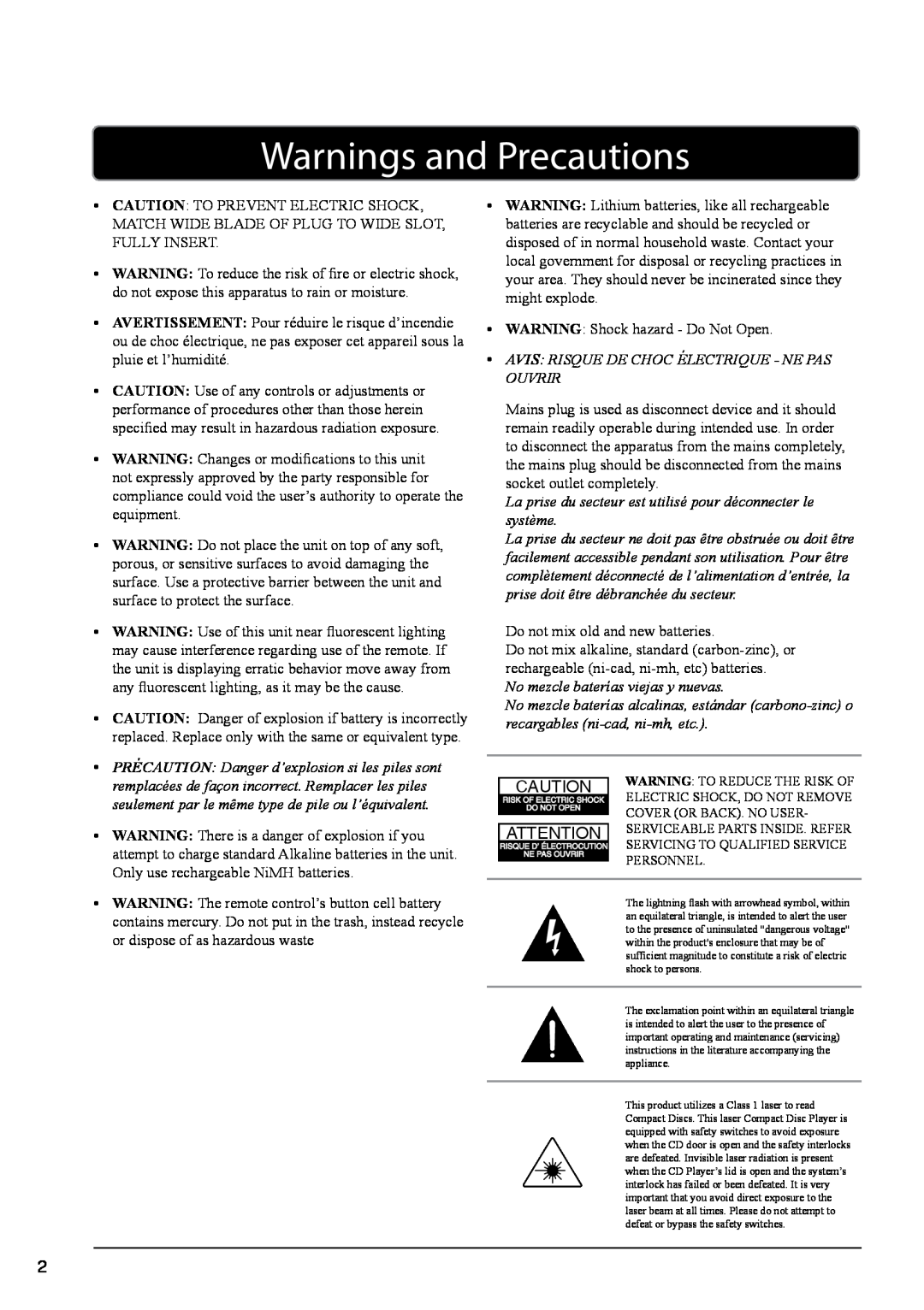 GPX HC221B manual Warnings and Precautions 