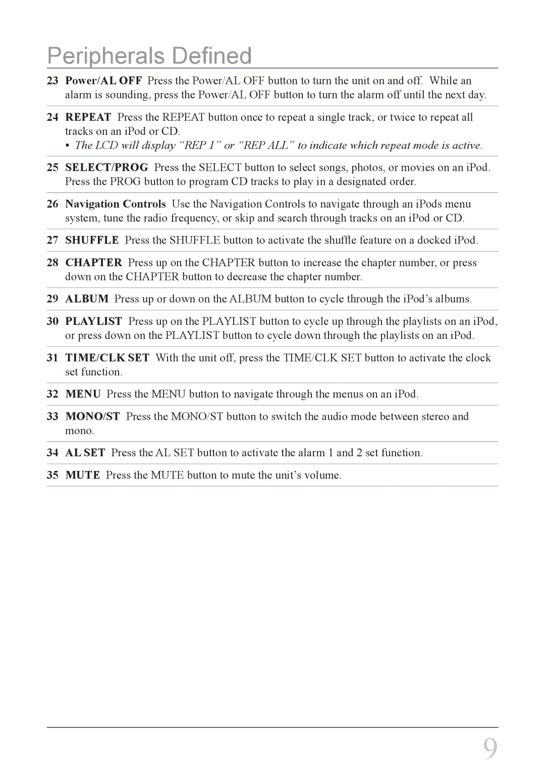 GPX HI2817 instruction manual Peripherals Defined 