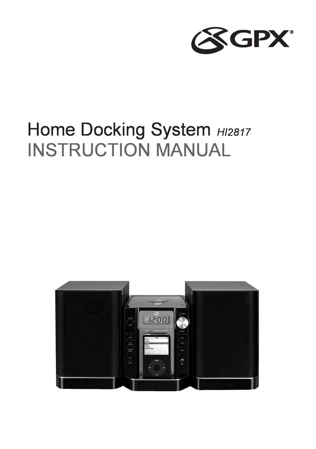 GPX instruction manual Home Docking System HI2817 