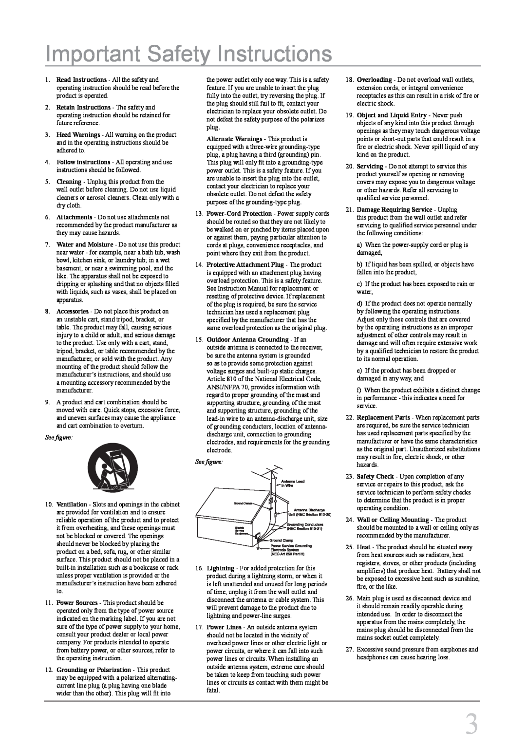 GPX HMD8017DT instruction manual Important Safety Instructions, See figure 