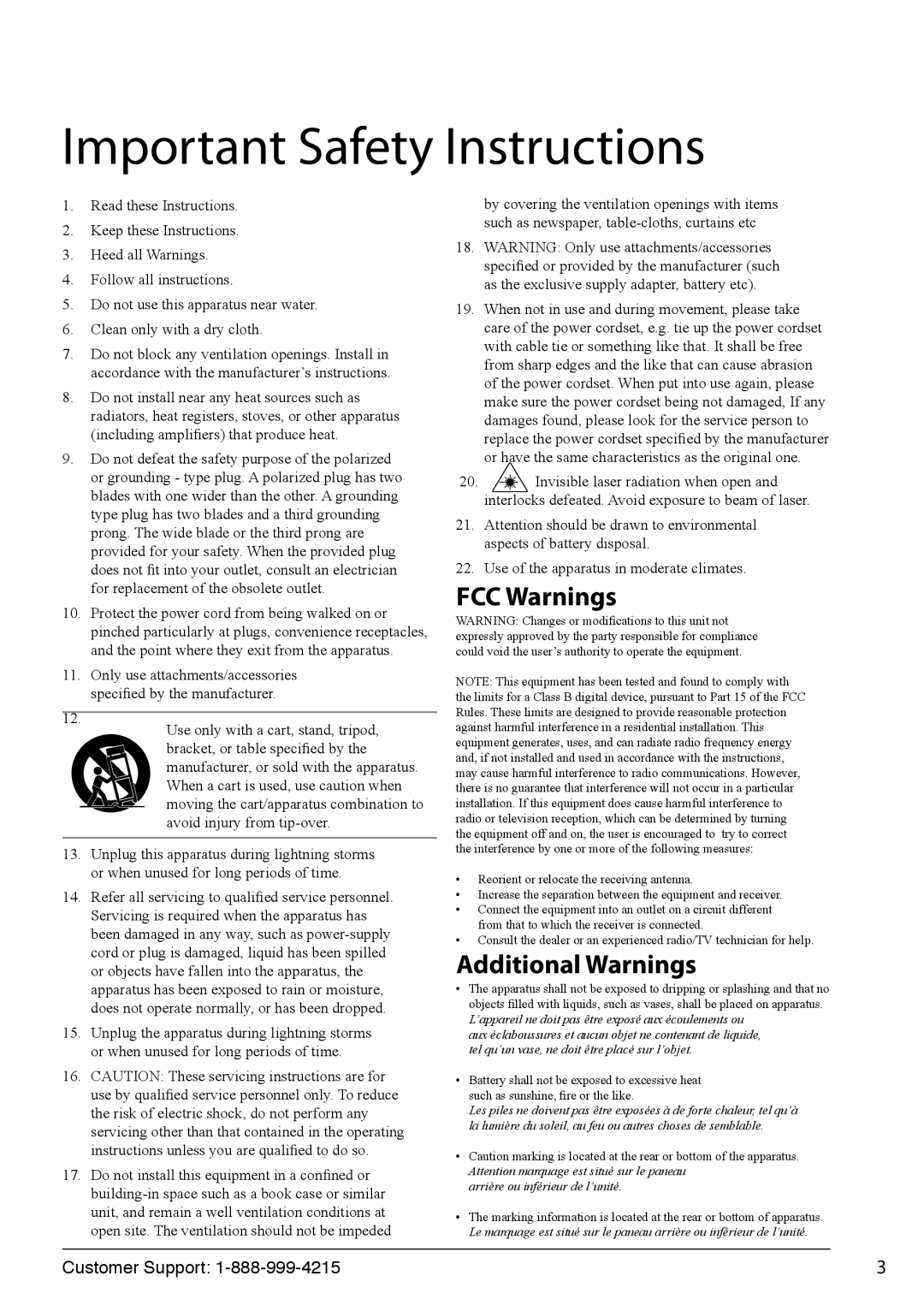 GPX HT362B manual Important Safety Instructions 