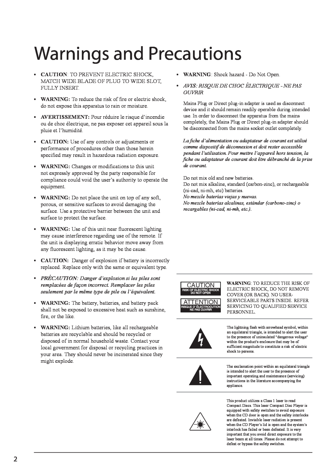 GPX KC222S manual Warnings and Precautions 