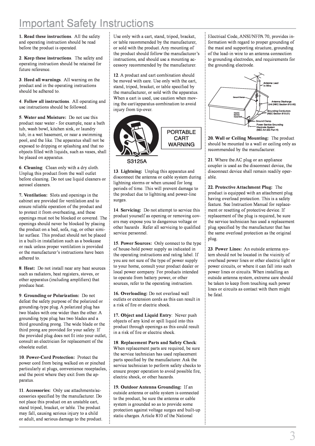 GPX KCL8807DT instruction manual Important Safety Instructions 