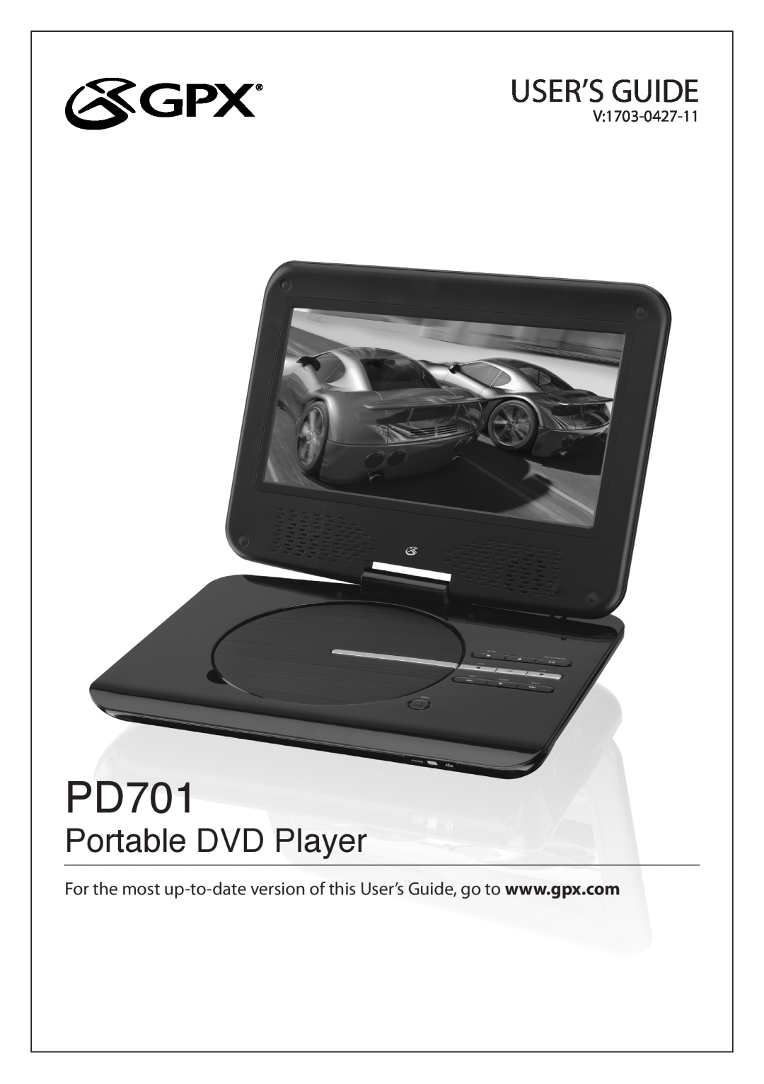 GPX PD701 manual User’S Guide, Portable DVD Player 